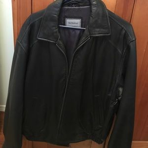 Black leather jacket
