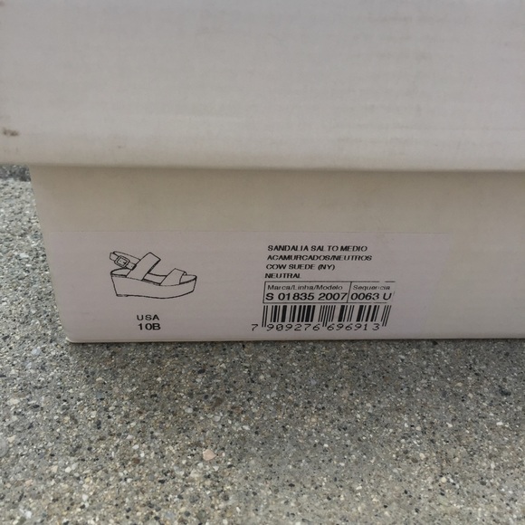 ❌SOLD❌Schutz Cow Suede Slide Wedge Sandals - Picture 6 of 6