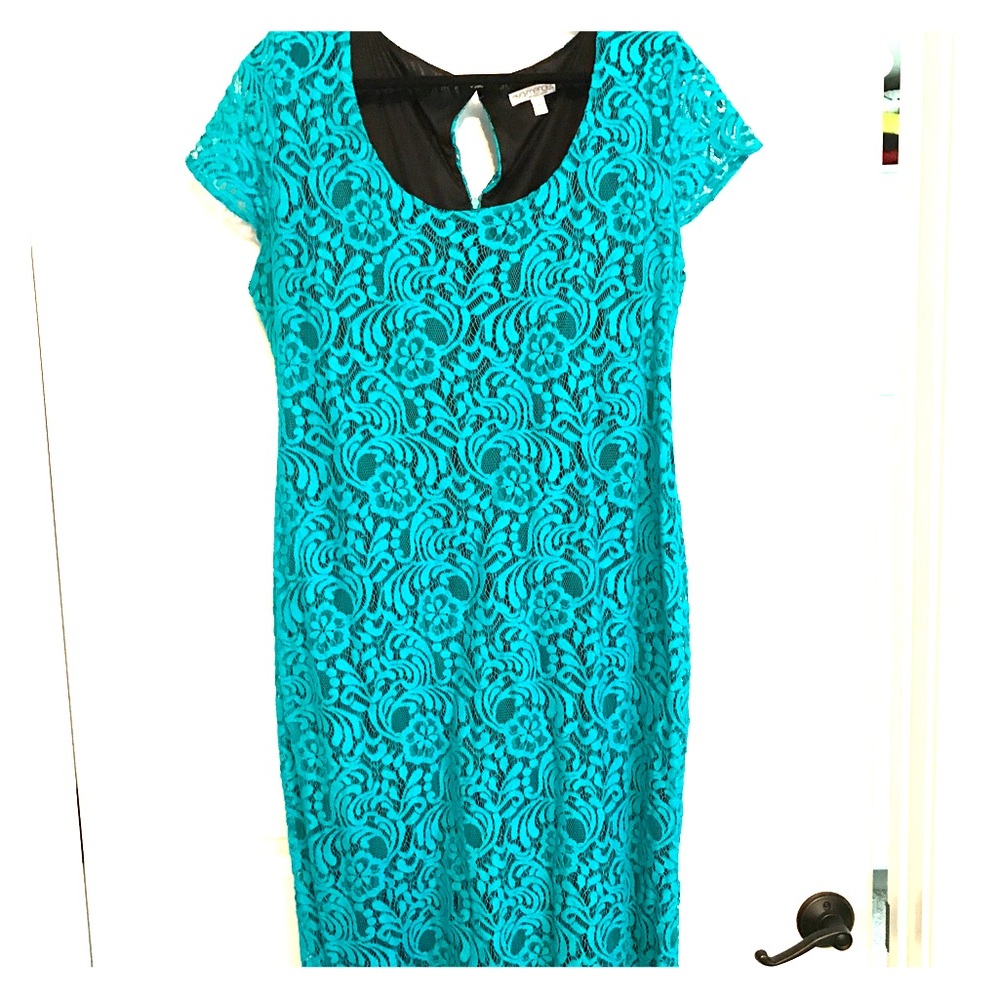 Turquoise Lace Dress