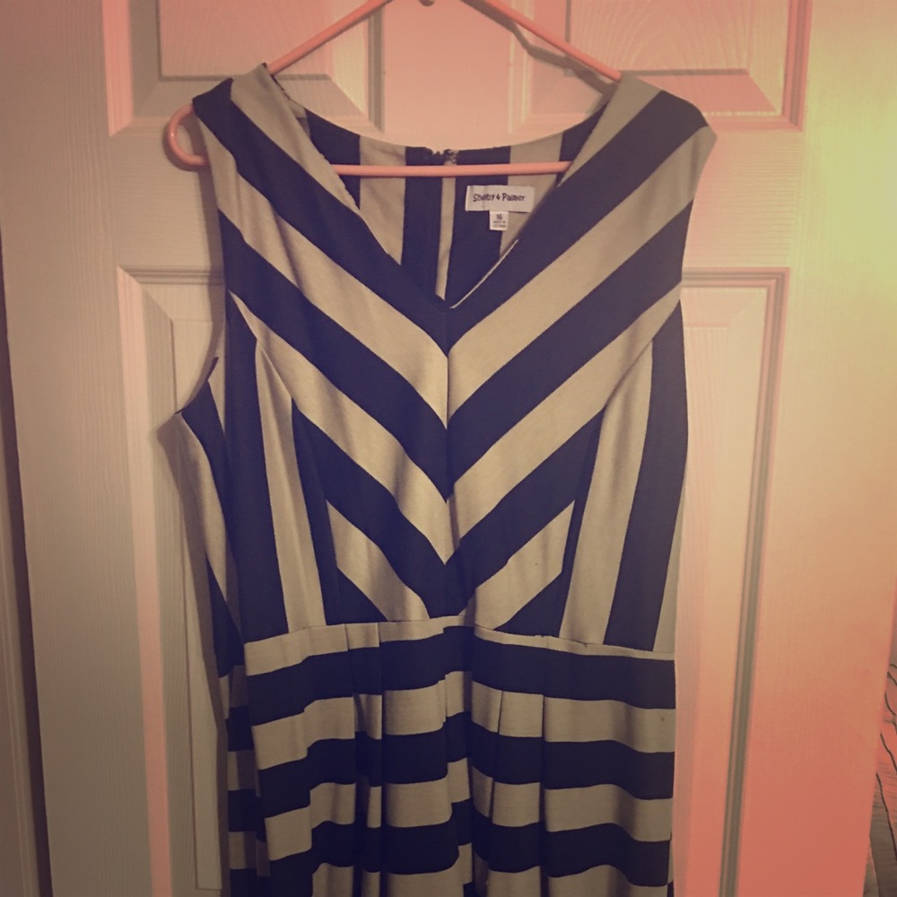 Black and grey stripped dress