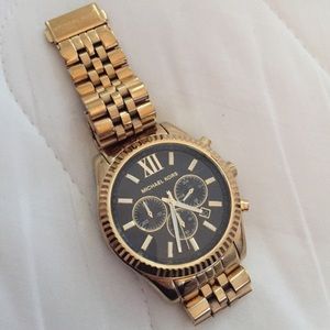 Michael Kors Lexington Gold Tone Watch 45mm
