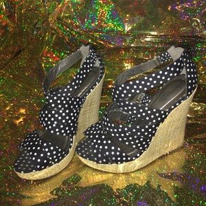 Polka don't wedge sandal !!Make Your Offer Today!!