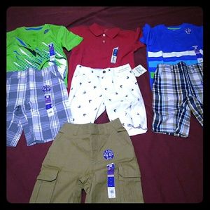 Childrens boys 3 outfits plus extra shorts