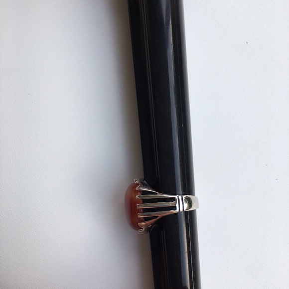 Blood-Orange Sterling Silver Ring - Picture 2 of 5