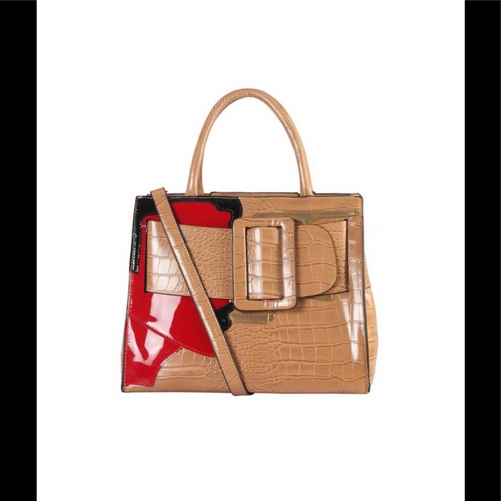Maxie Belted Tote-Tan