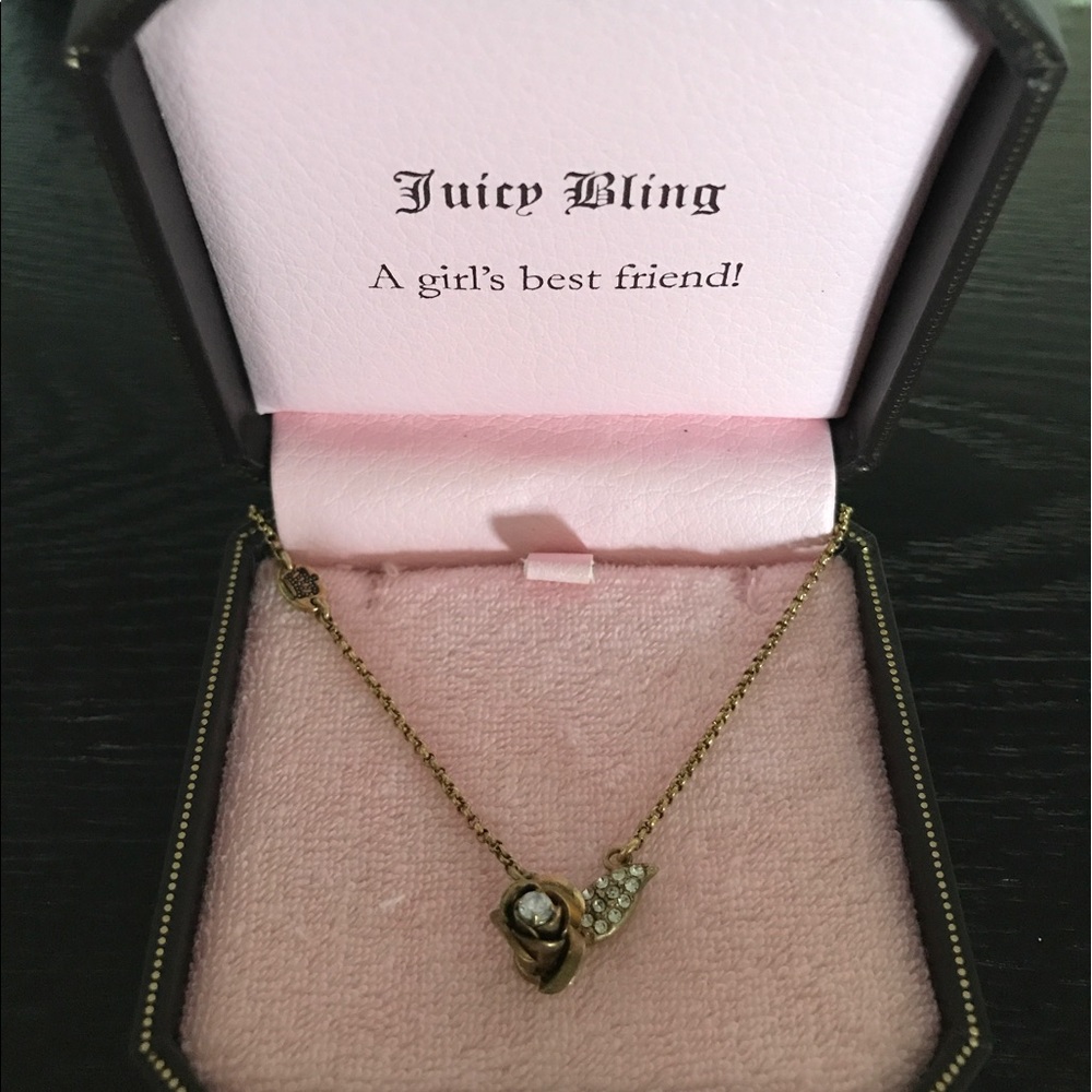 Juicy Couture Vintage Rose Gold Wish Necklace