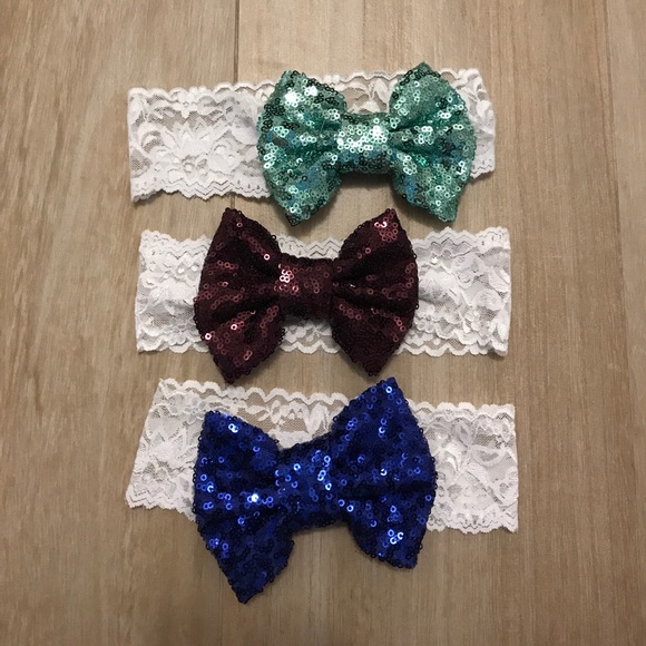 Other - Shelby Chic Sparkle Bow Headbands