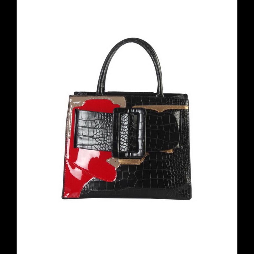 Maxie Belted Tote-Black