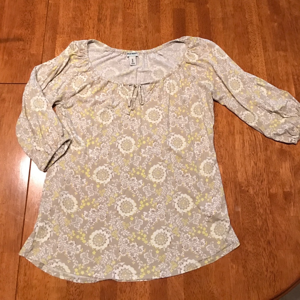 Old Navy blouse with tie scoop neck