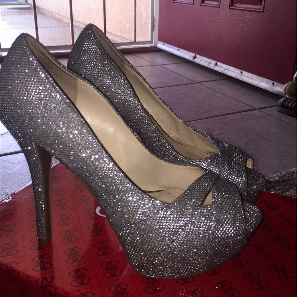 Guess Sparkle silver shoes