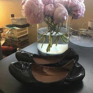 Lucky Brand Black Patent Ballet Flats