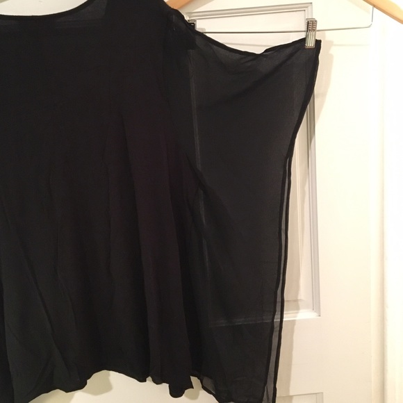 lane bryant - black tee flutter sleeves and sides - Picture 5 of 5