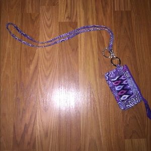 Vera Bradley lanyard and Id wallet