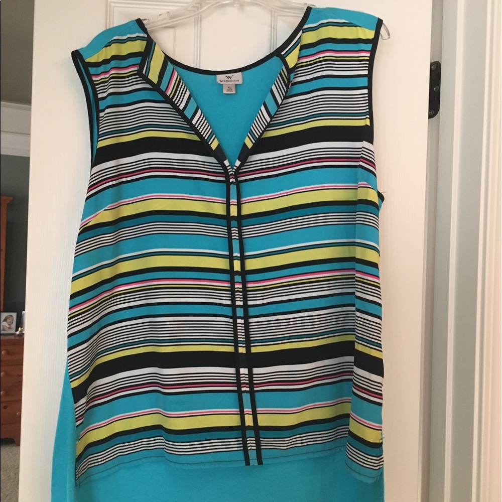 Sleeveless striped shirt