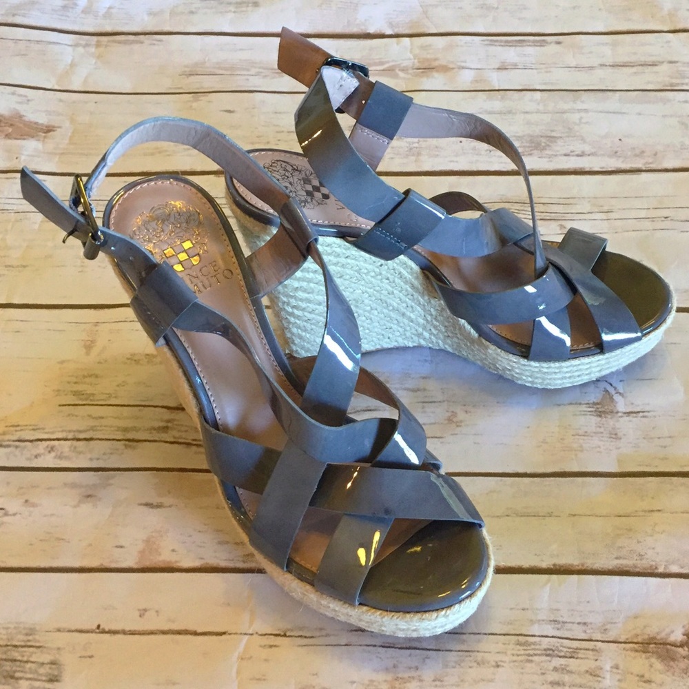 NWOT Vince Camuto Patent Leather Wedges - Picture 2 of 7