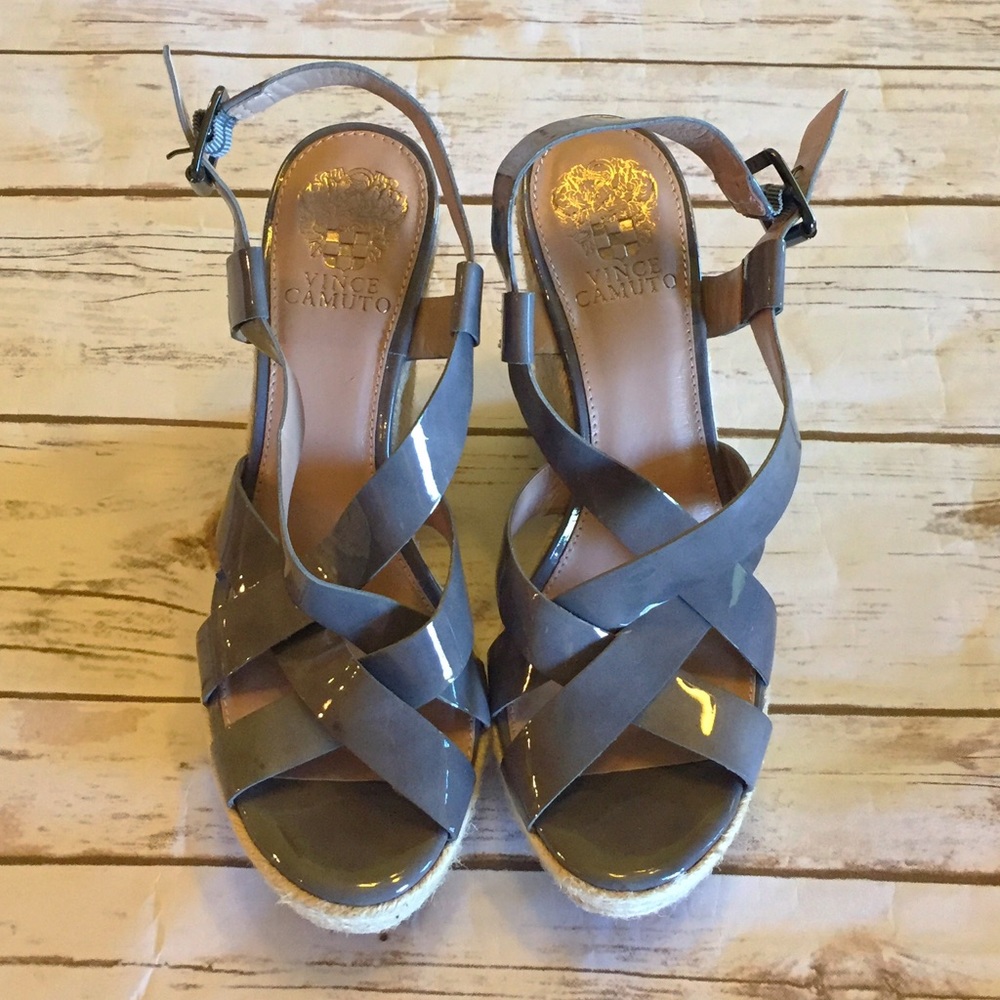 NWOT Vince Camuto Patent Leather Wedges - Picture 4 of 7