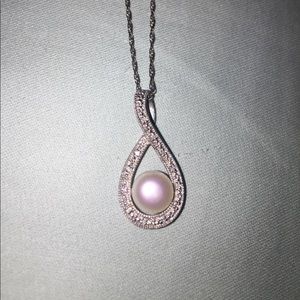 Pearl sterling silver necklace.