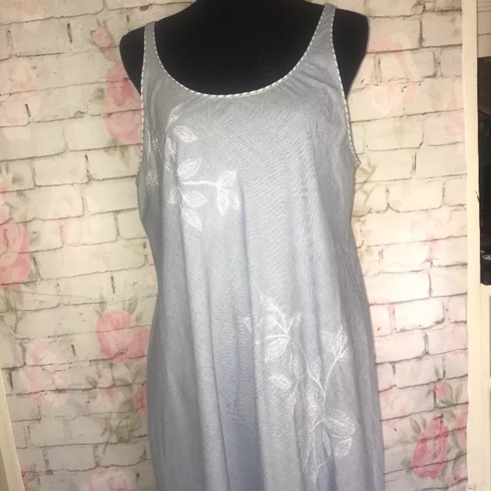 Oscar De La Renta long cotton Sleeveless dress