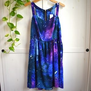 Spaced Out Galaxy Print Dress