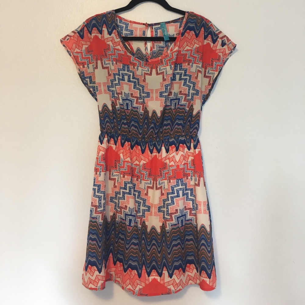 Geometric print dress
