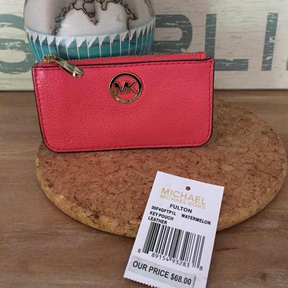 Michael Kors Handbags - Michael Kors Key Pouch Watermelon Red Ret. $68