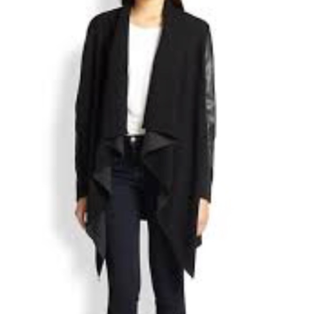 Bailey44 Sweater with Leather Sleeves