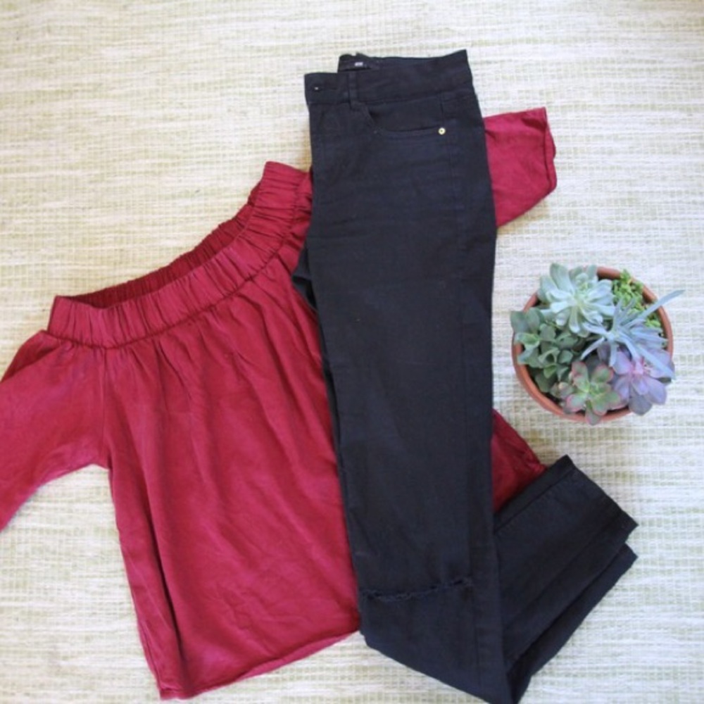 H&M Black Distressed Jeans