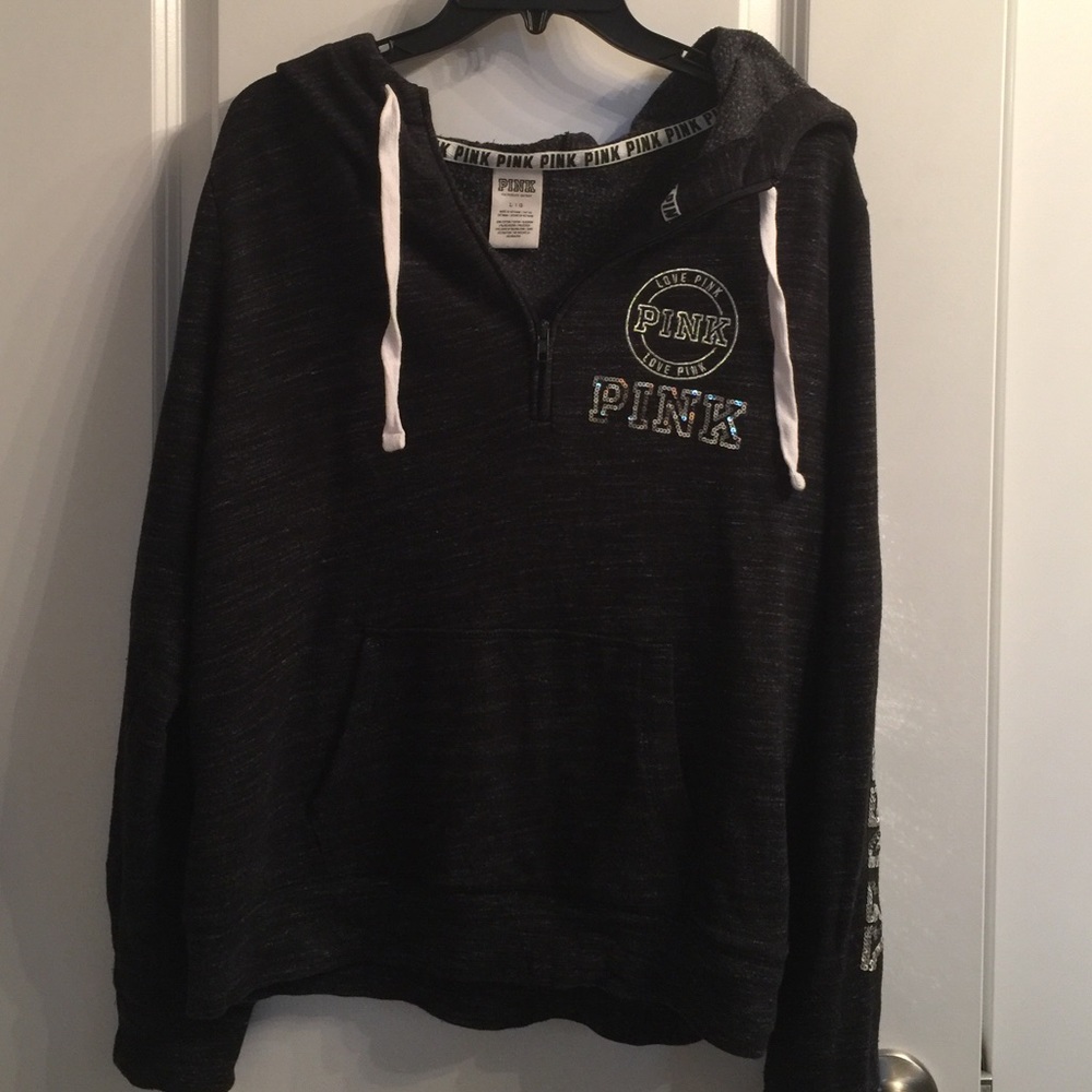 Bling Pink Victoria's Secret half zip.