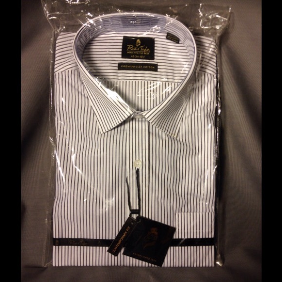 black pinstripe dress shirt