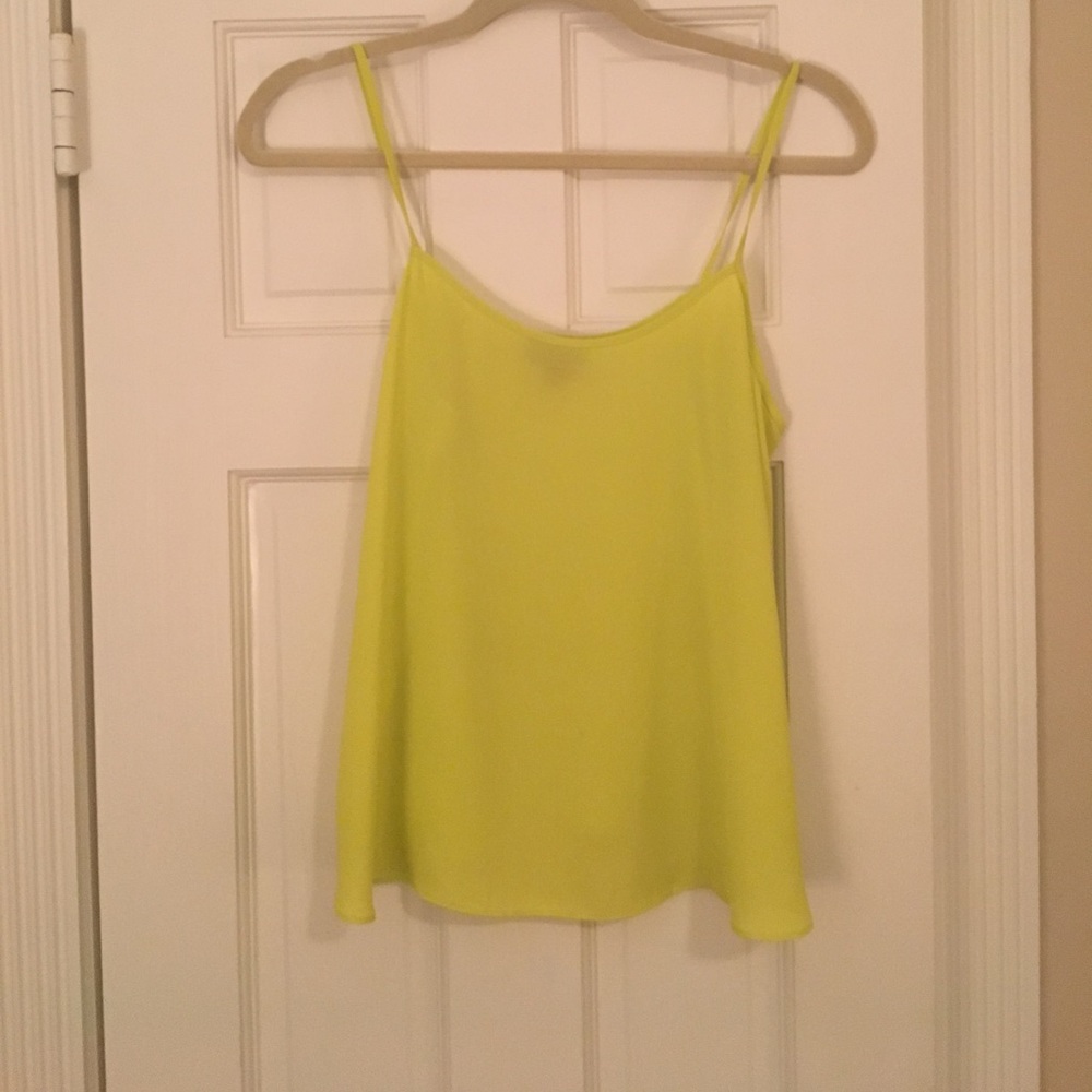 Topshop neon yellow tank top