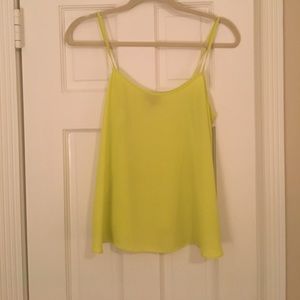 Topshop neon yellow tank top