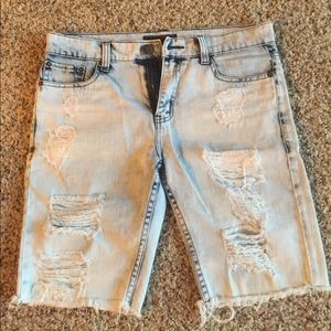 Acid Wash Distressed Jeans