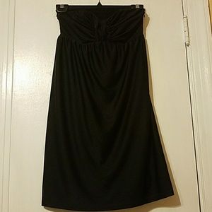 Strapless black dress
