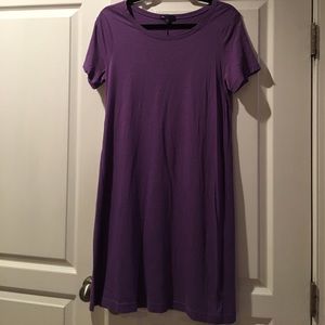 Short sleeve cotton swing dress