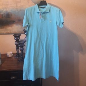 NWT Polo collared dress turquoise size M