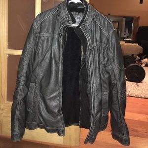 NICE! Buckle Leather jacket. Barely worn!