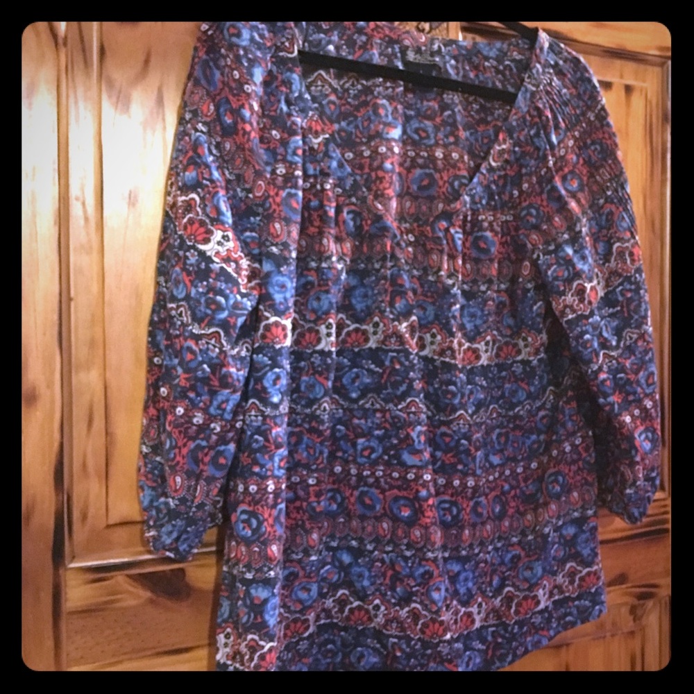 Lucky Brand peasant top L