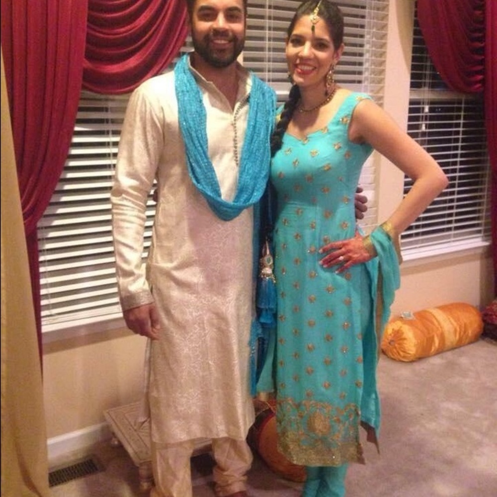 Blue/Gold Churidar
