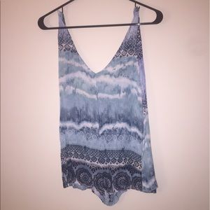 Blue tie dye romper