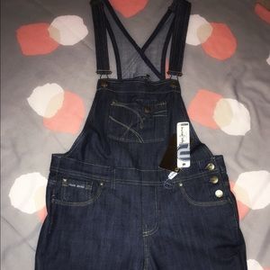 Denim Overall Stylish Gold Trim