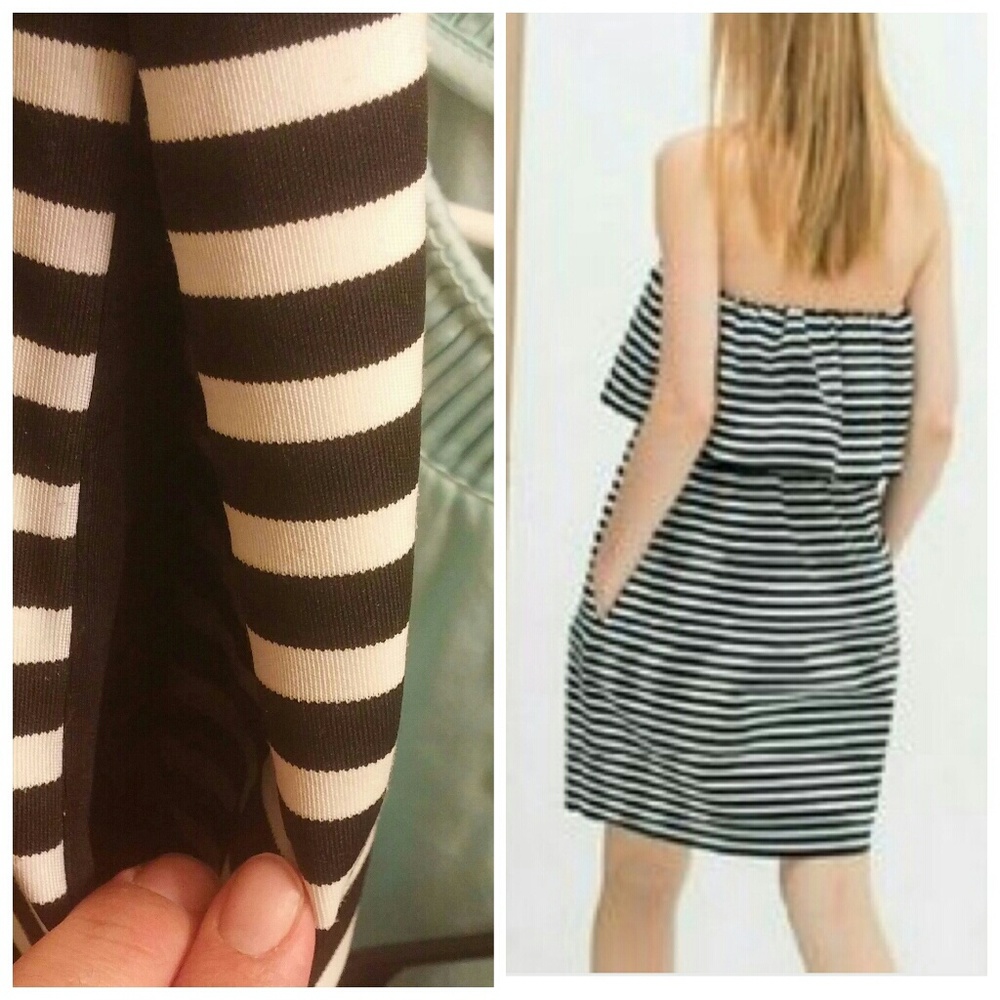 Zara Black and White Ruffle