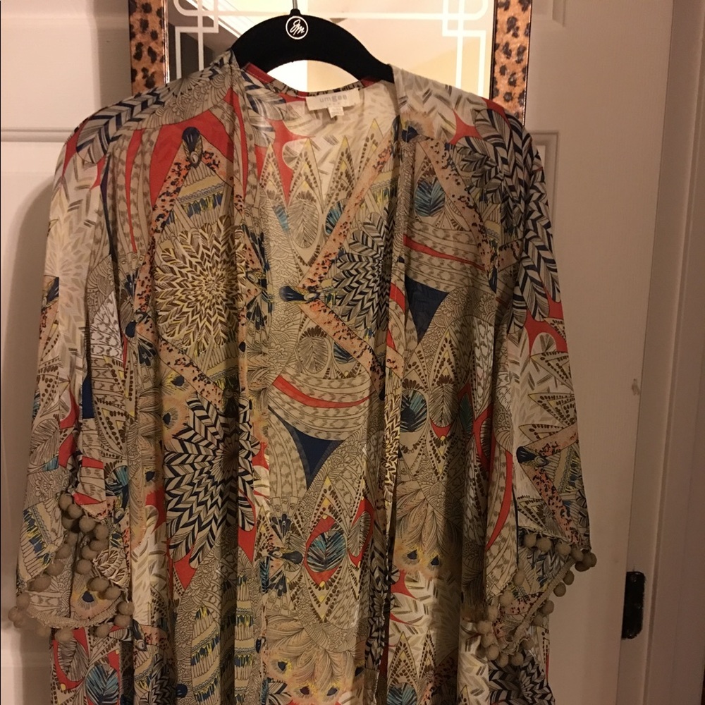 Multi colored cover-up for the beach-cover-up!