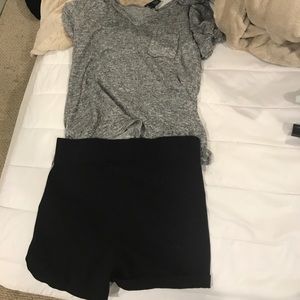 Forever 21 Grey marled t shirt with shorts