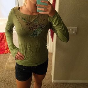 Prana Green Long Sleeve T