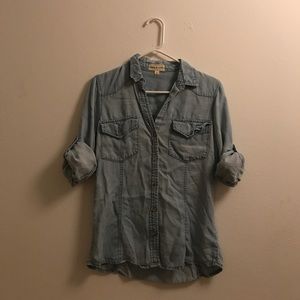 Anthropologie Cloth & Stone Chambray Button Down