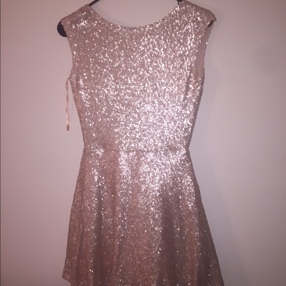 Gold sequin dress
