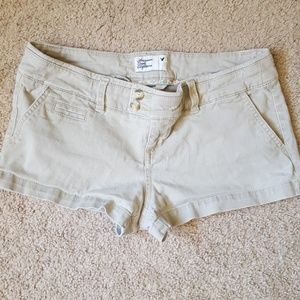 American Eagle Shorties in Khaki