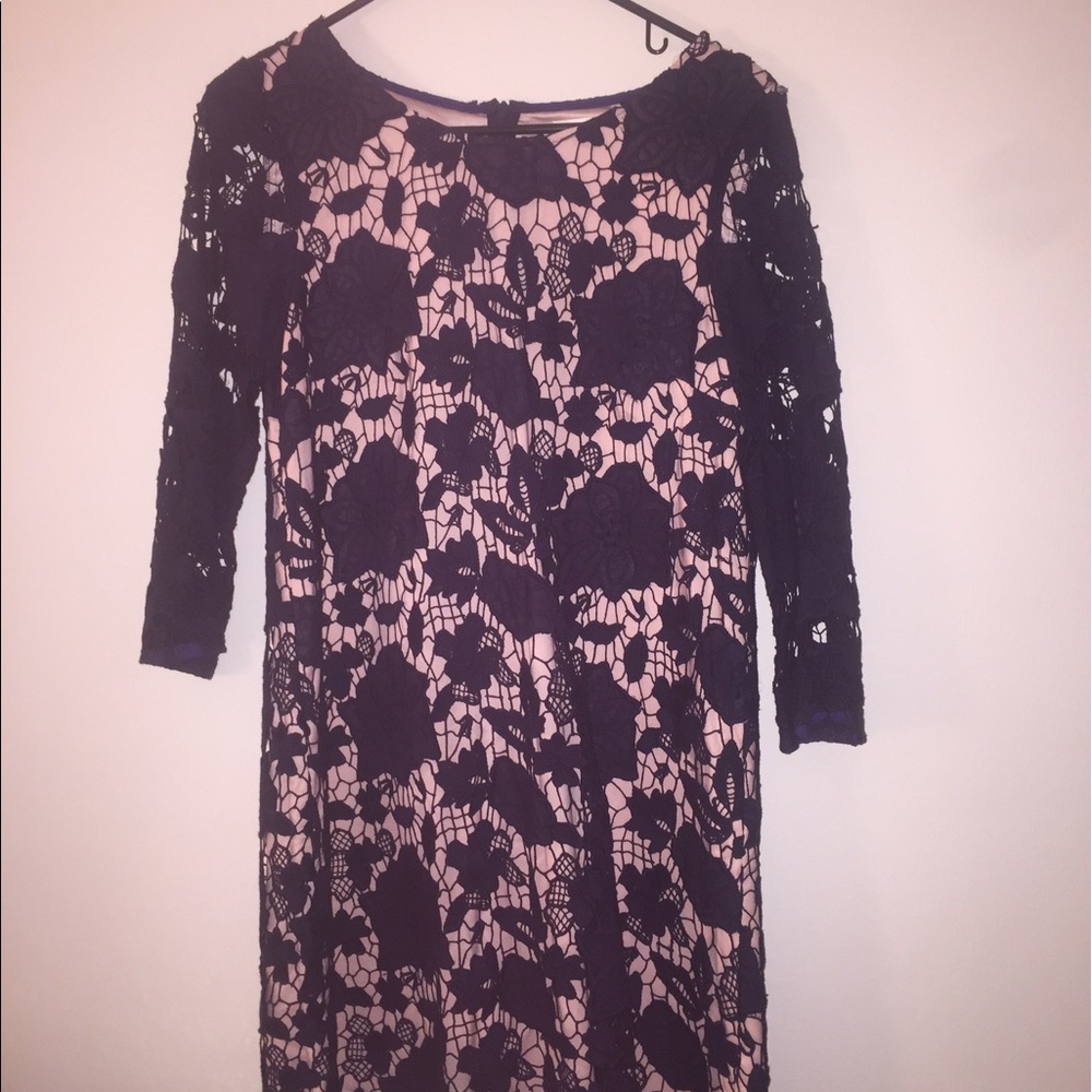 Black and cream dress.