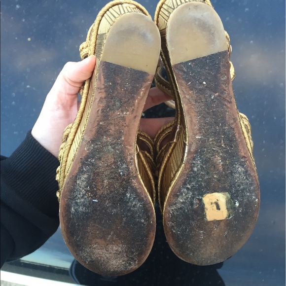 SOLD! Chanel gold wedge heels guaranteed authentic - Picture 5 of 5