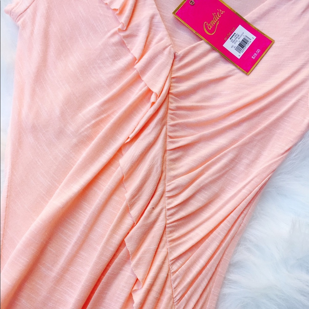Candie's Peach 🍑 Summer Blouse NWT - Picture 2 of 6